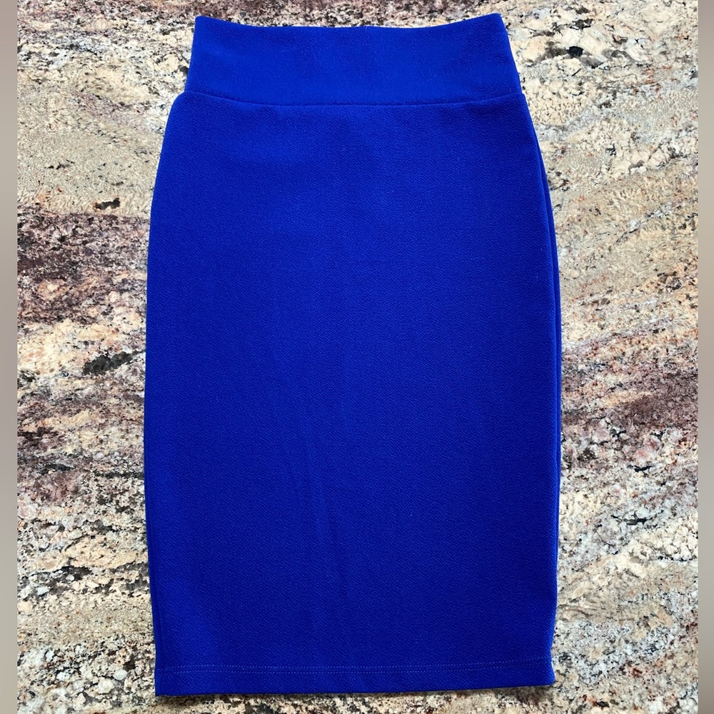 Sensational Collection Size Small Blue High Waisted Pencil Skirt